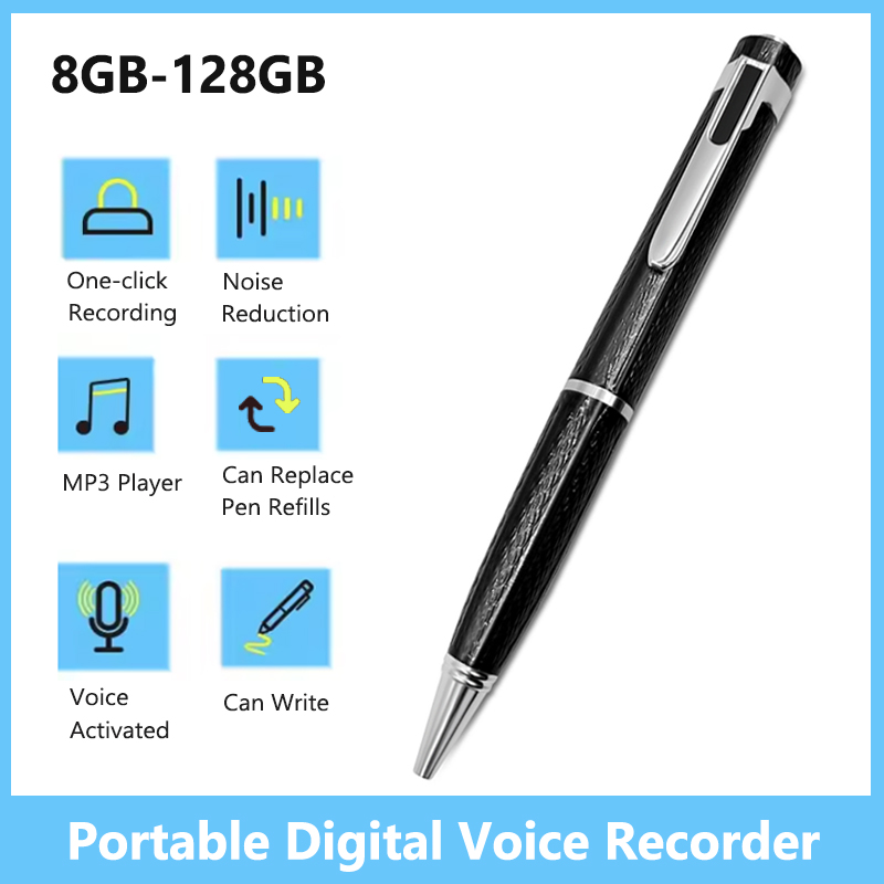 Voice Recorder Pen - 8GB-128GB Cyfrowy dyktafon Profesjonalne nagrywanie dźwięku