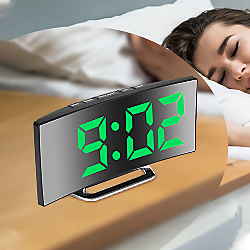 Cyfrowy budzik LED z zakrzywio – Electronics Gadgets For Home recenzja i cena